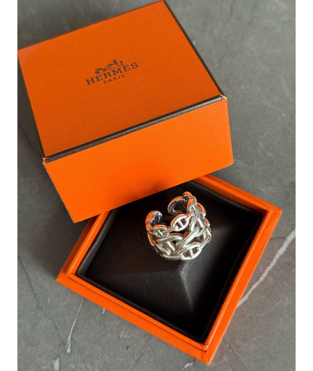 HERMES Серебряное серебряное кольцо, фото 4