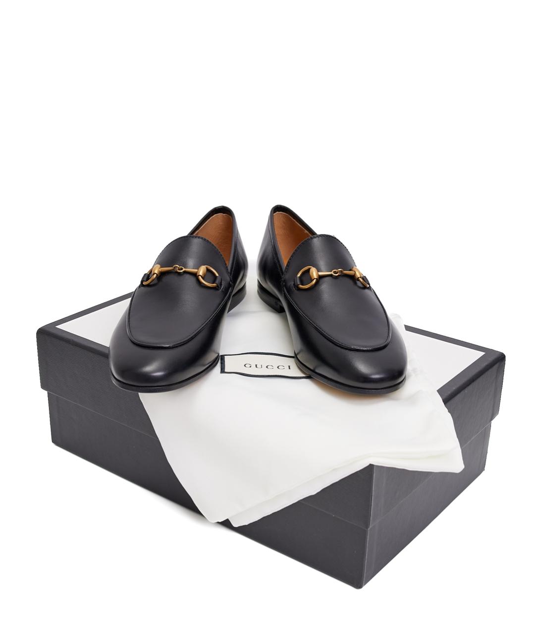 GUCCI Черные кожаные лоферы, фото 5