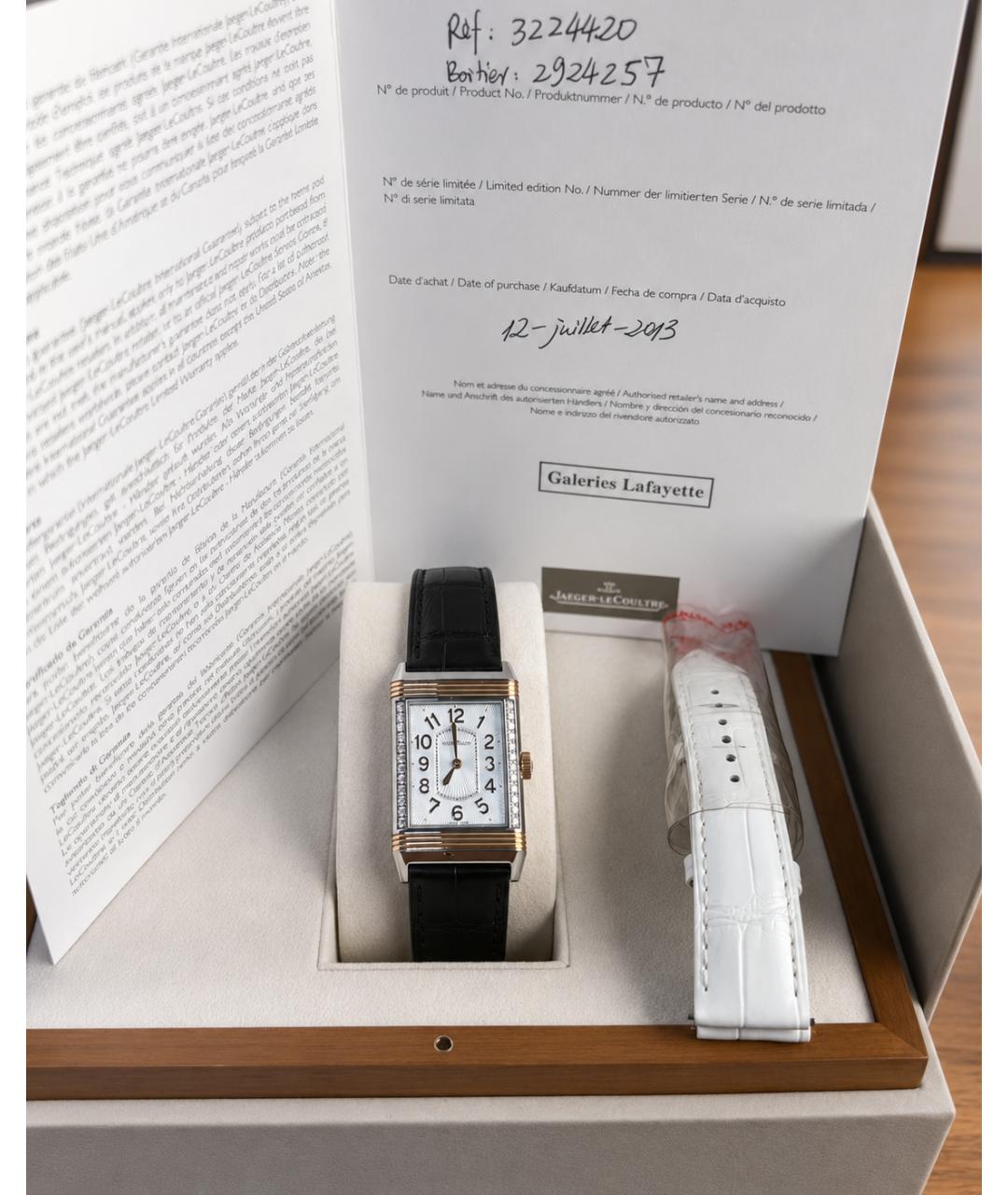 Jaeger LeCoultre Белые часы из розового золота, фото 4