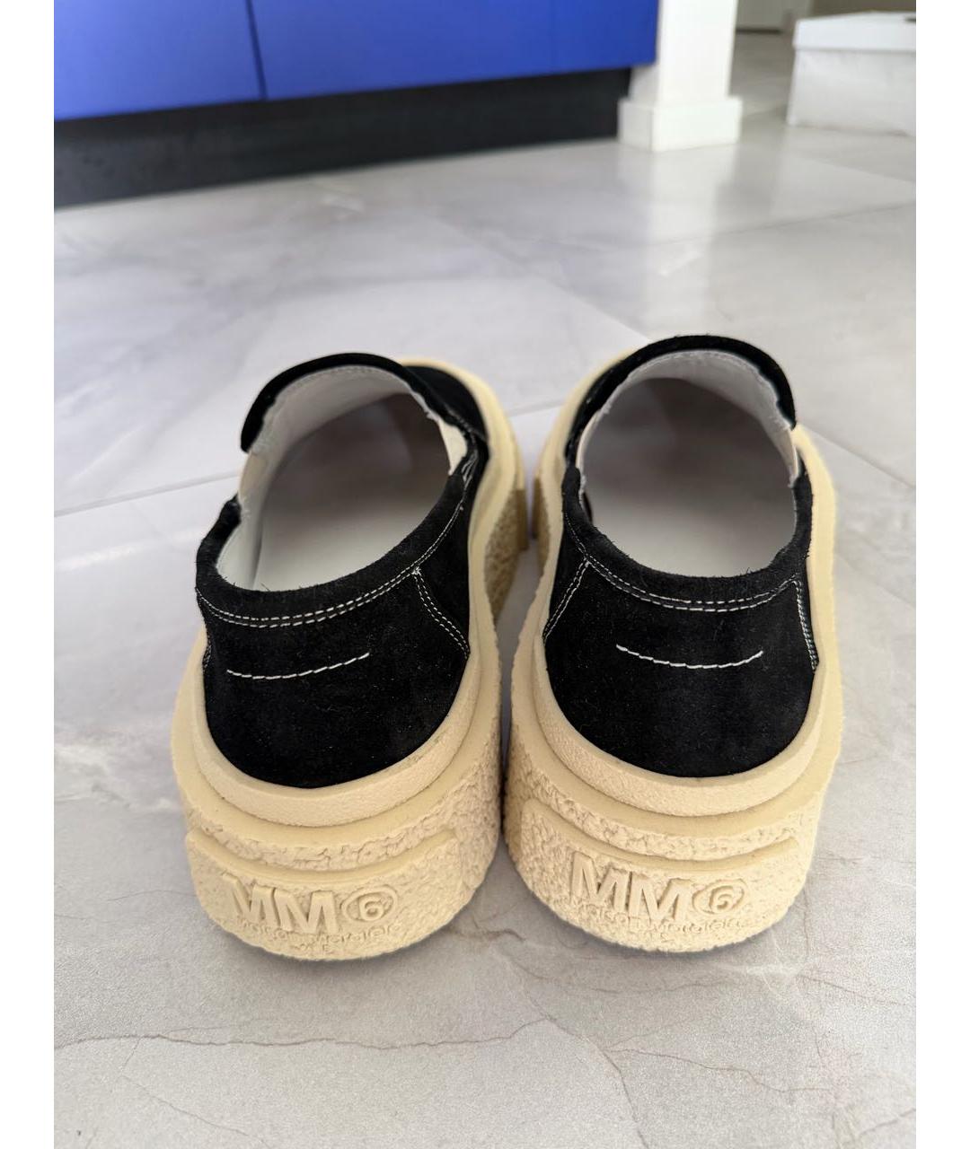 MAISON MARGIELA Черные слипоны из искусственной кожи, фото 4