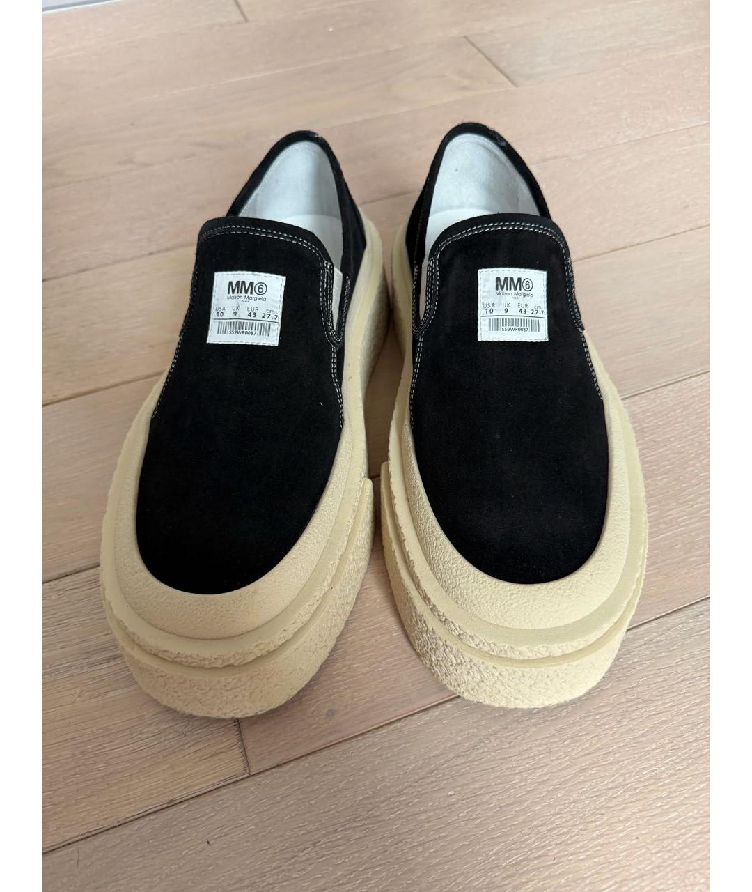 MAISON MARGIELA Черные слипоны из искусственной кожи, фото 2