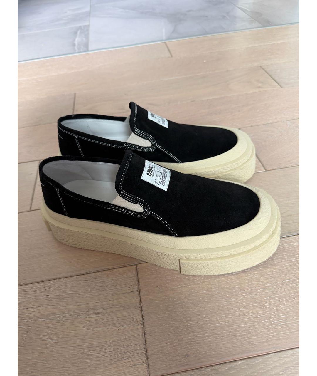 MAISON MARGIELA Черные слипоны из искусственной кожи, фото 5