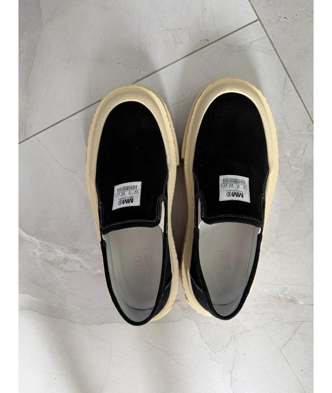 MAISON MARGIELA Черные слипоны из искусственной кожи, фото 3