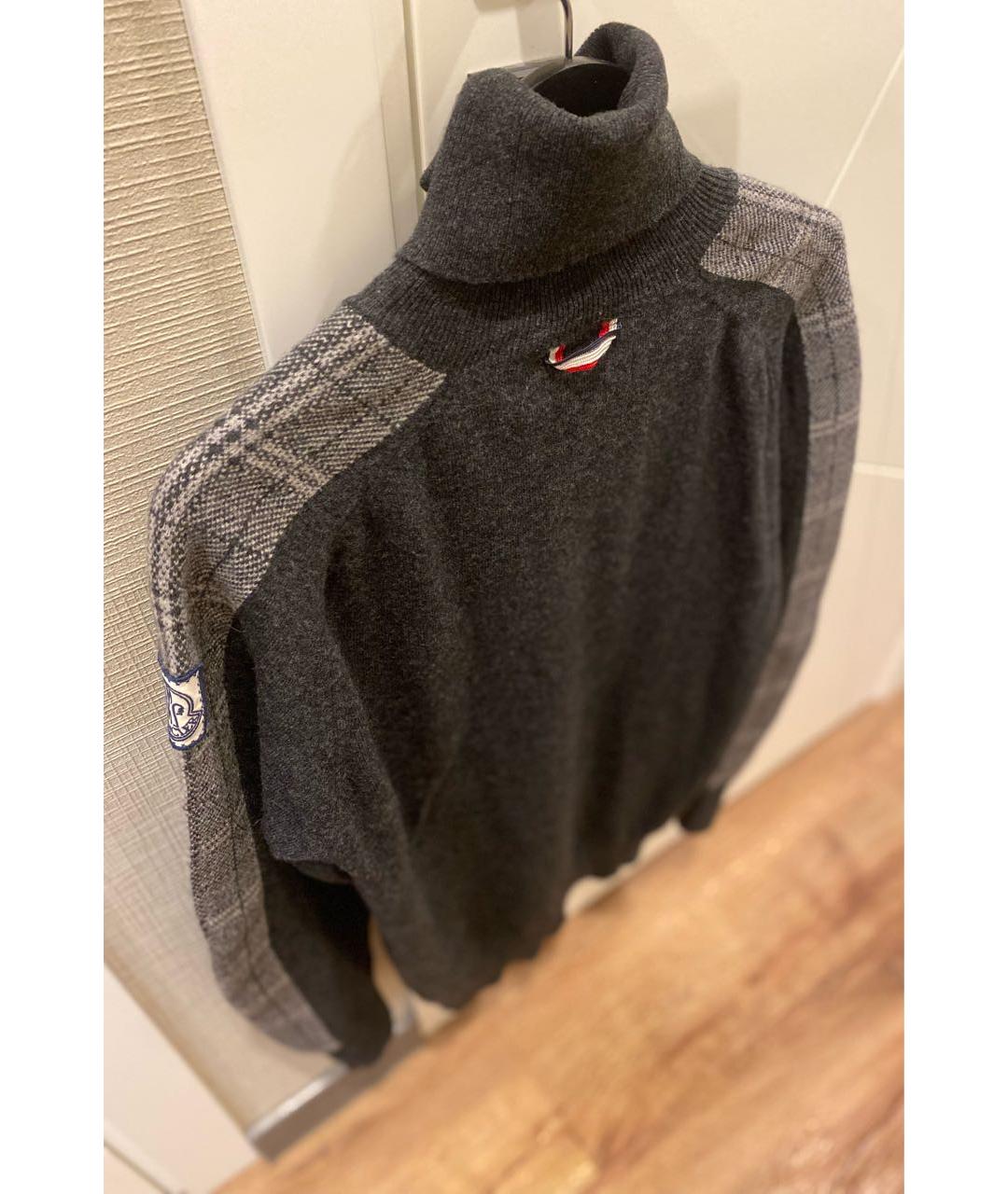 MONCLER Антрацитовая шерстяная водолазка, фото 2