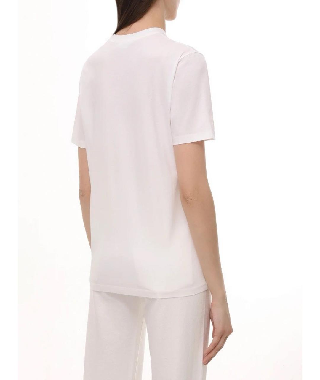 JIL SANDER Белая хлопковая футболка, фото 3