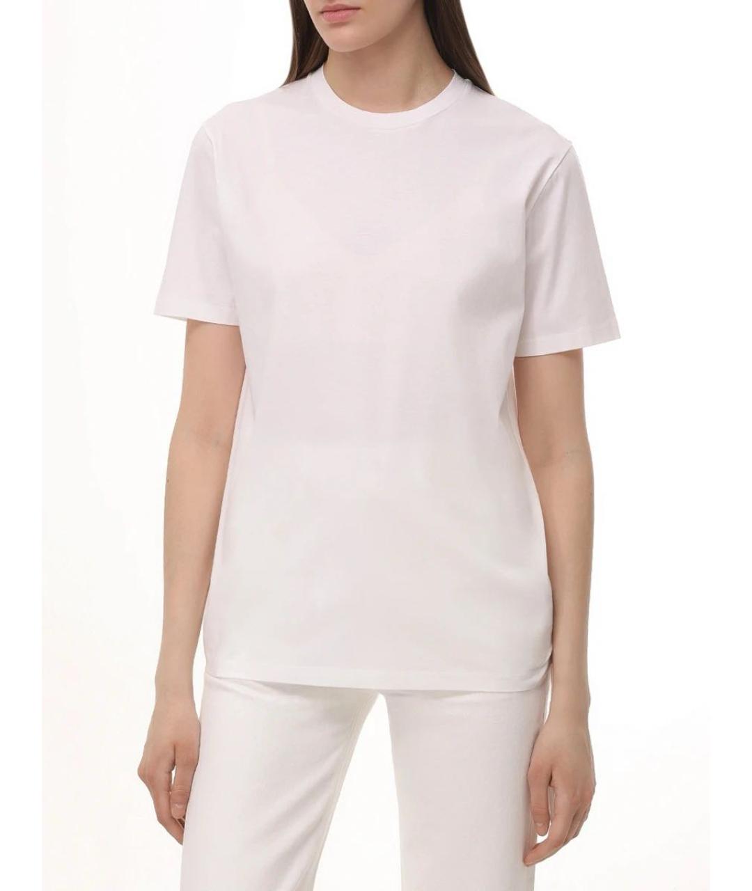 JIL SANDER Белая хлопковая футболка, фото 2
