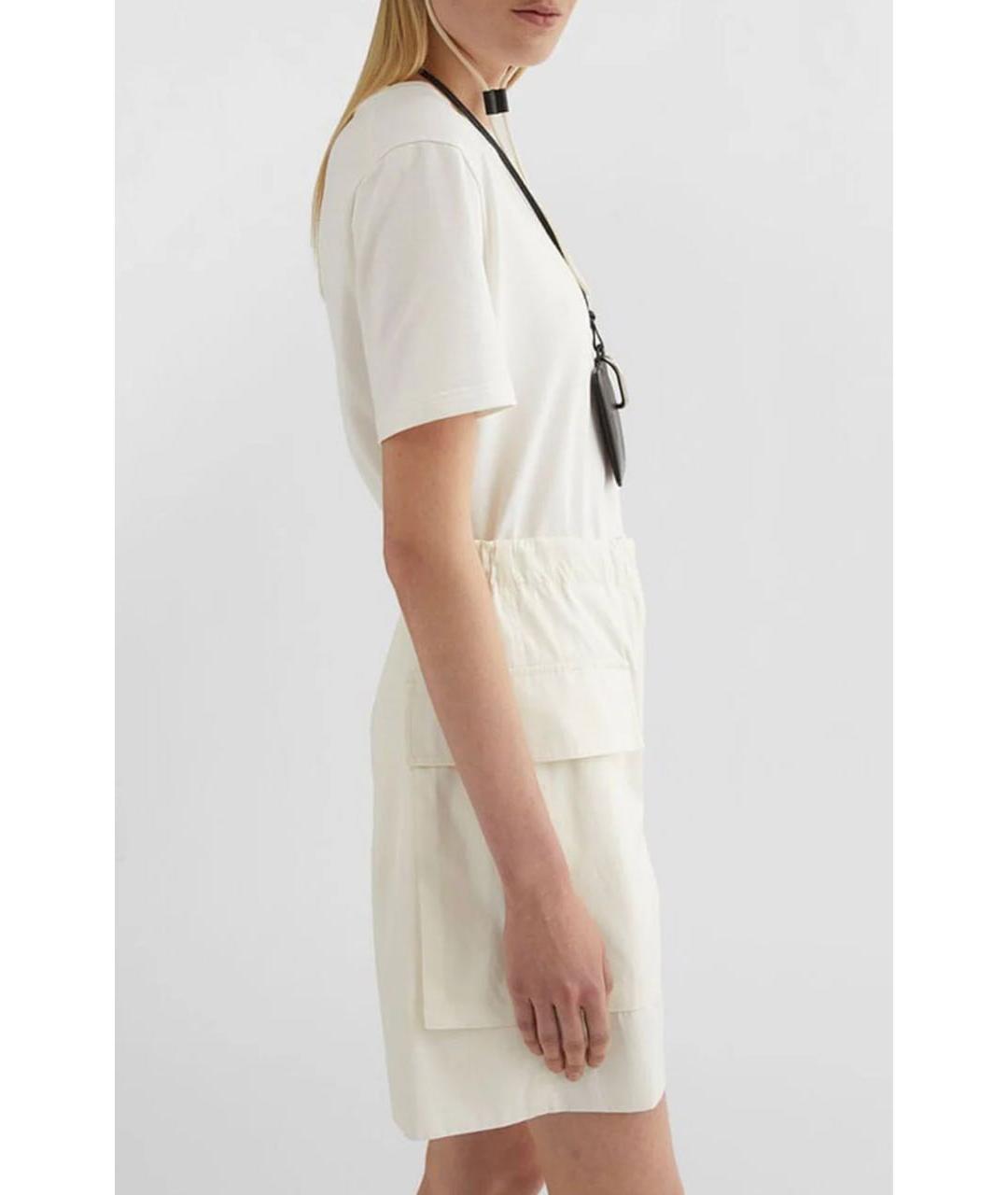 JIL SANDER Белая хлопковая футболка, фото 3