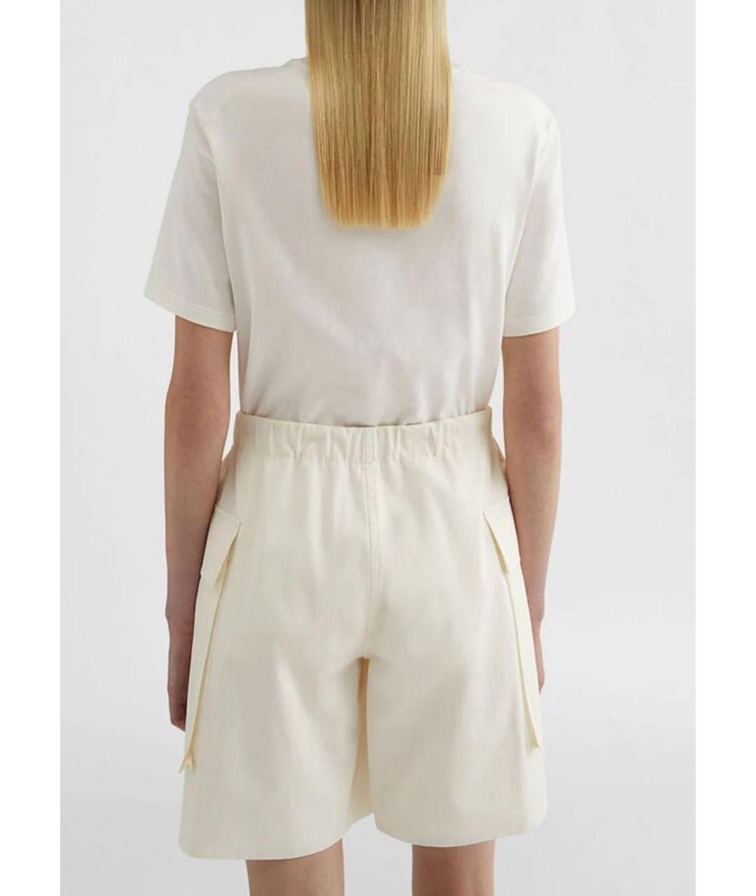 JIL SANDER Белая хлопковая футболка, фото 4