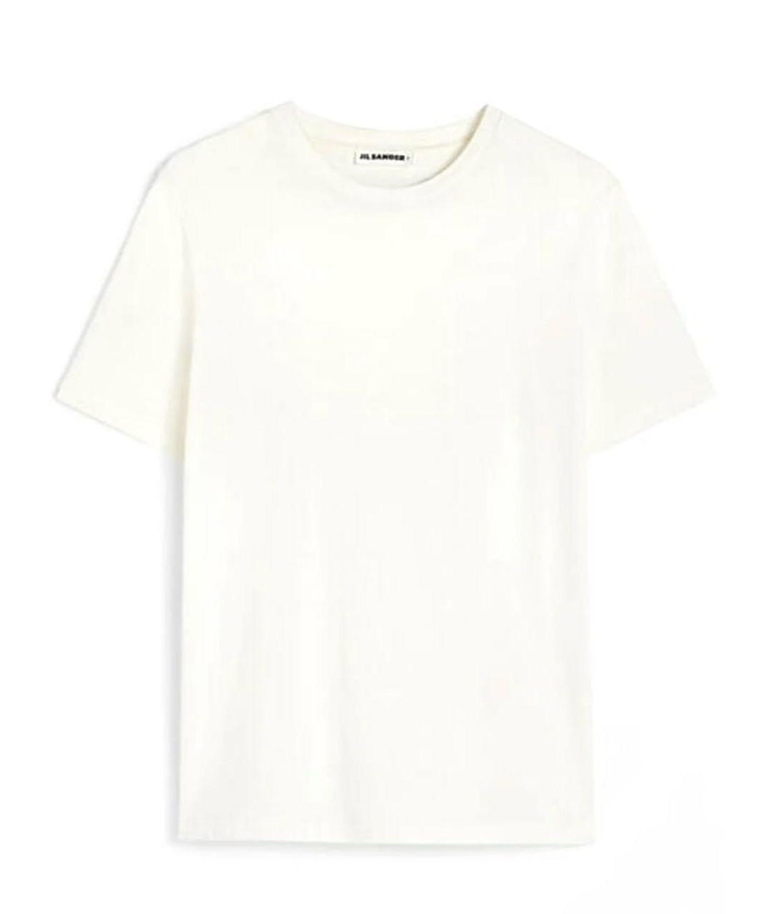 JIL SANDER Белая хлопковая футболка, фото 1