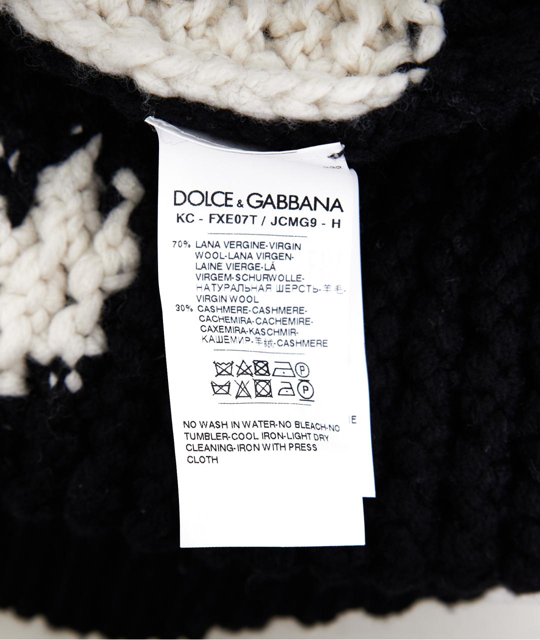 DOLCE&GABBANA Черный шерстяной джемпер / свитер, фото 5
