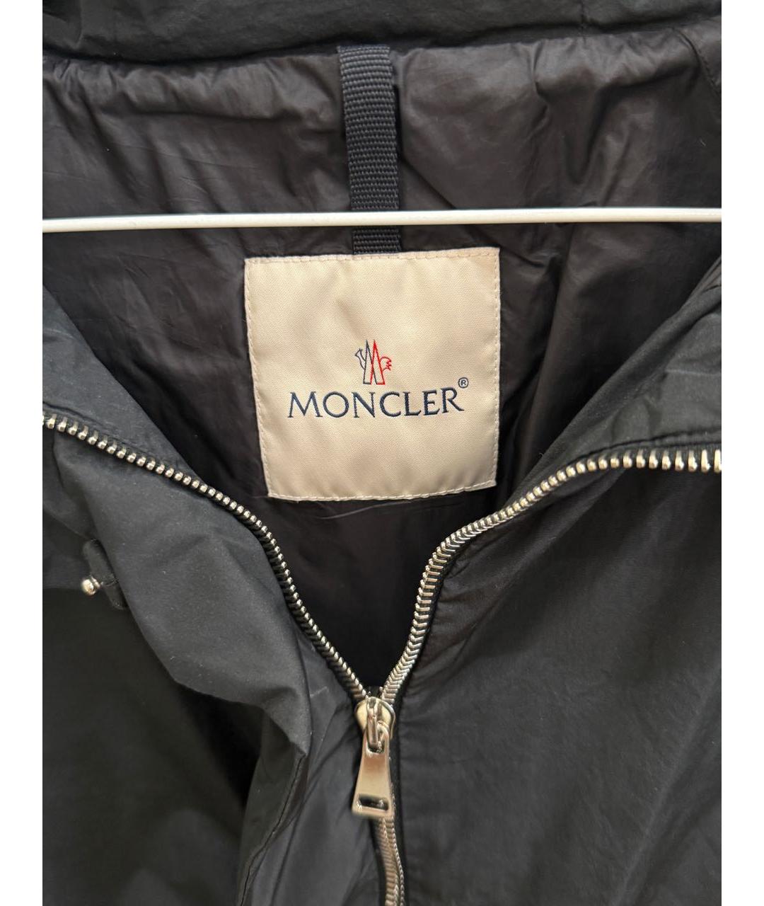 MONCLER Черная полиэстеровая куртка, фото 3