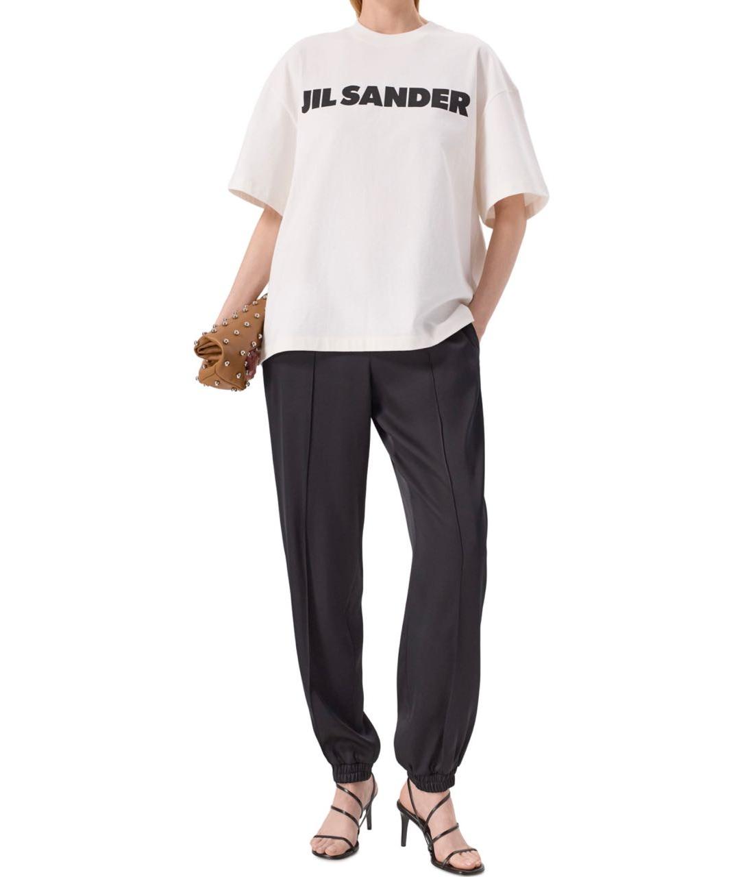 JIL SANDER Белая хлопковая футболка, фото 5