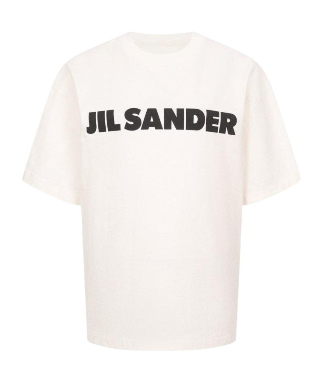 JIL SANDER Белая хлопковая футболка, фото 1