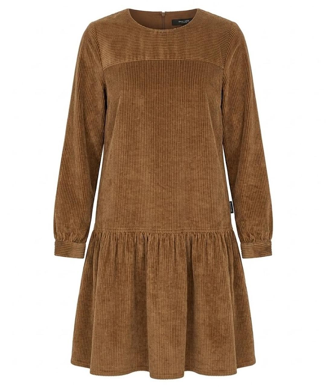 WEEKEND MAX MARA Коричневое хлопковое повседневное платье, фото 1