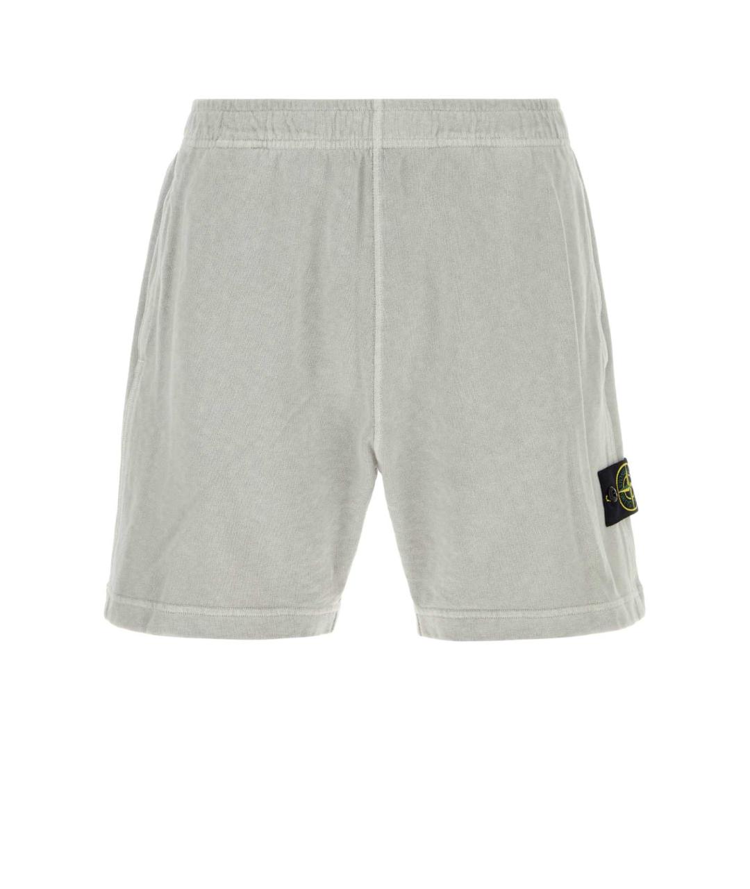 STONE ISLAND Серые хлопковые шорты, фото 1