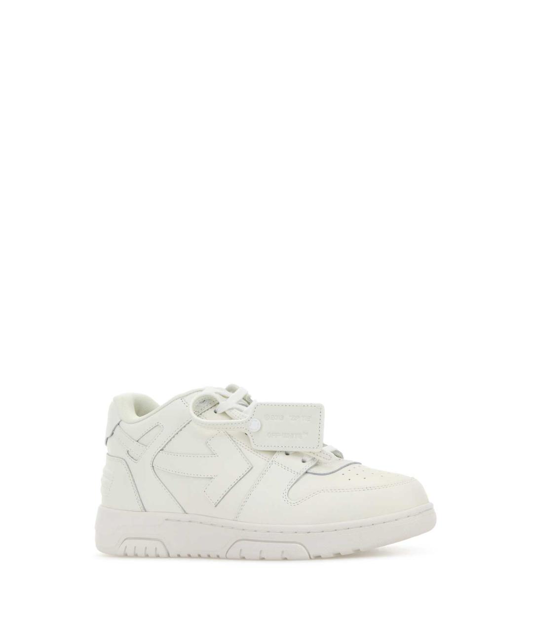 OFF-WHITE Белые кожаные низкие кроссовки / кеды, фото 2