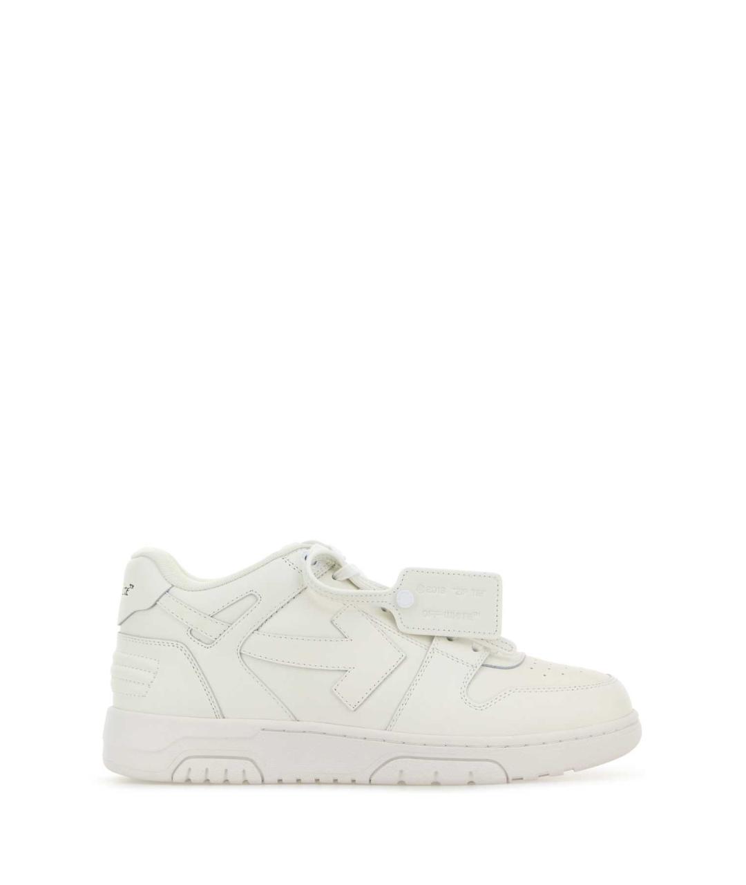 OFF-WHITE Белые кожаные низкие кроссовки / кеды, фото 1