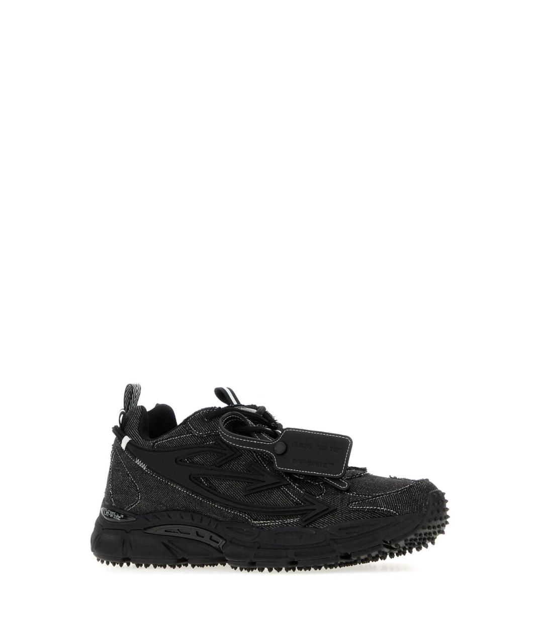 OFF-WHITE Черные текстильные низкие кроссовки / кеды, фото 2