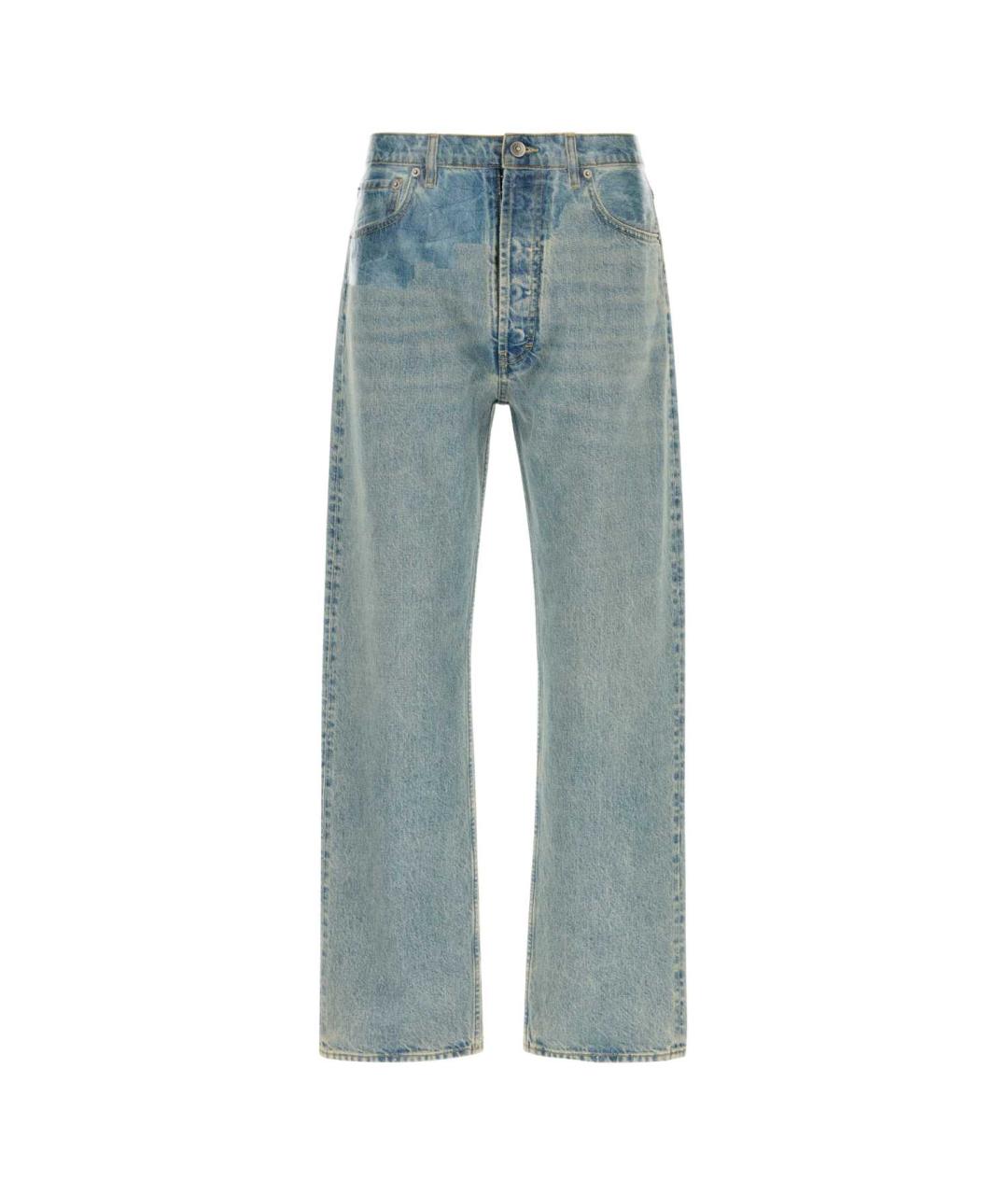 MAISON MARGIELA Голубые хлопковые повседневные брюки, фото 1