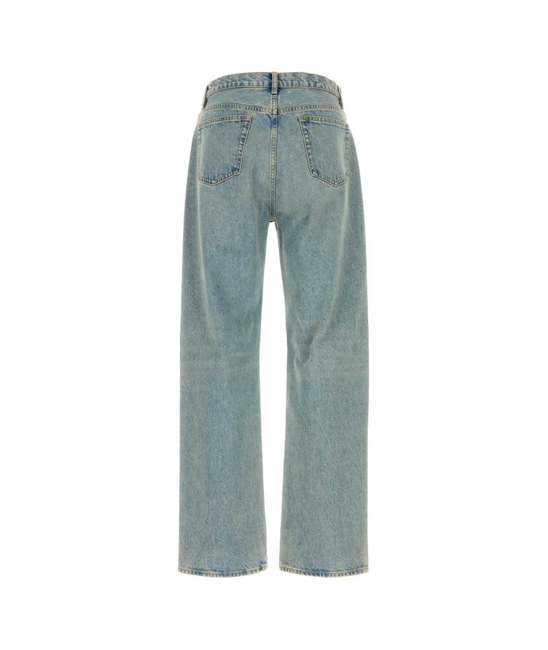 MAISON MARGIELA Голубые хлопковые повседневные брюки, фото 2