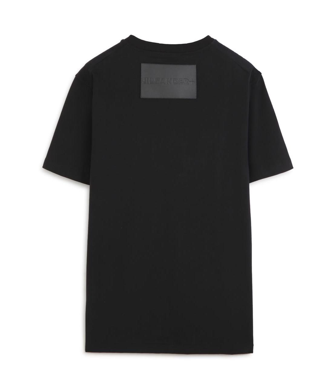 JIL SANDER Черная хлопковая футболка, фото 2