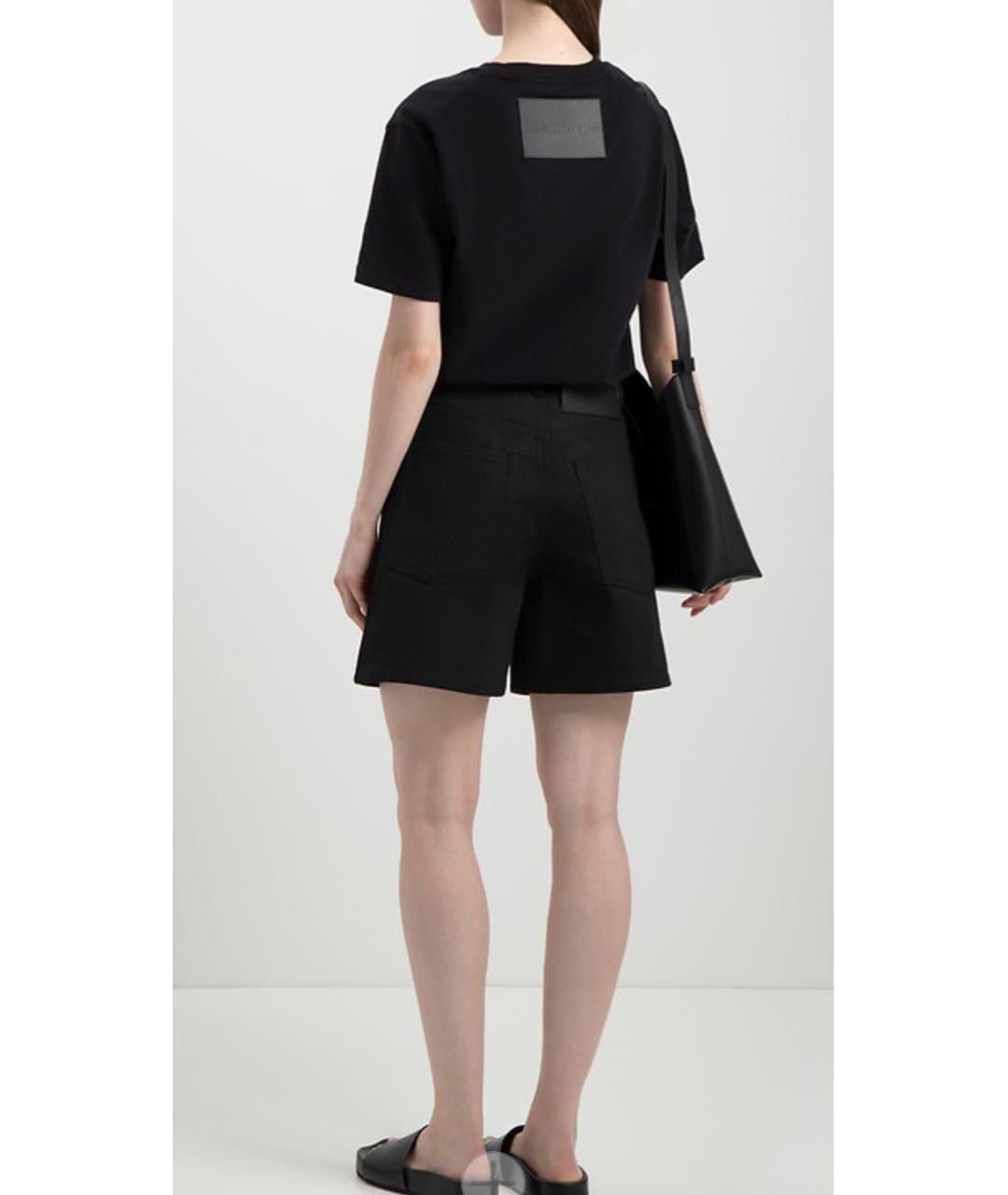 JIL SANDER Черная хлопковая футболка, фото 4