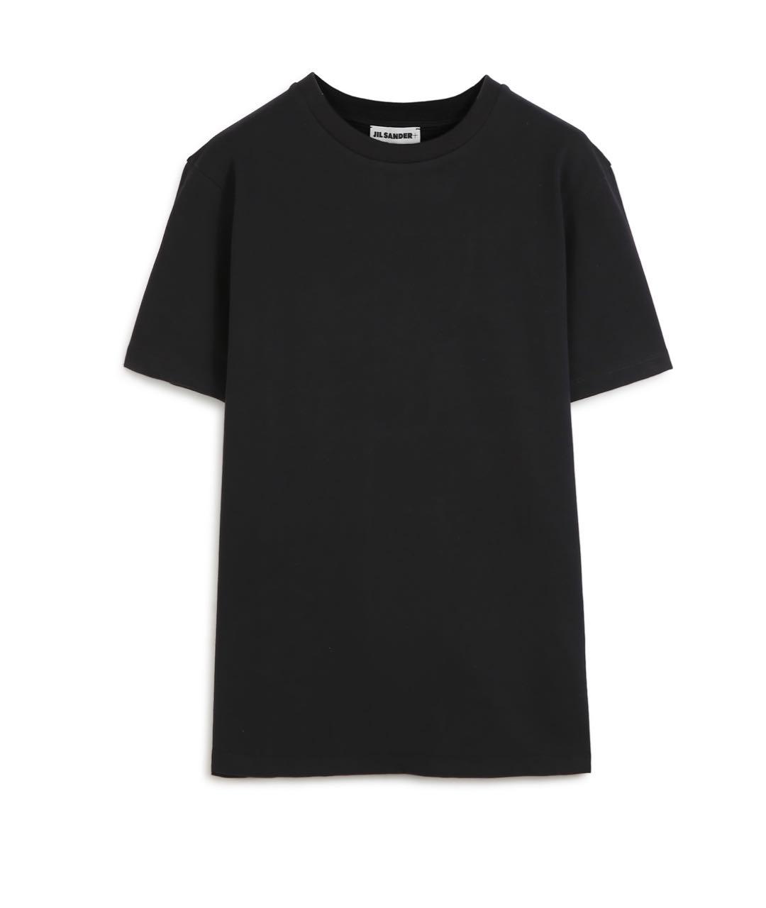 JIL SANDER Черная хлопковая футболка, фото 1