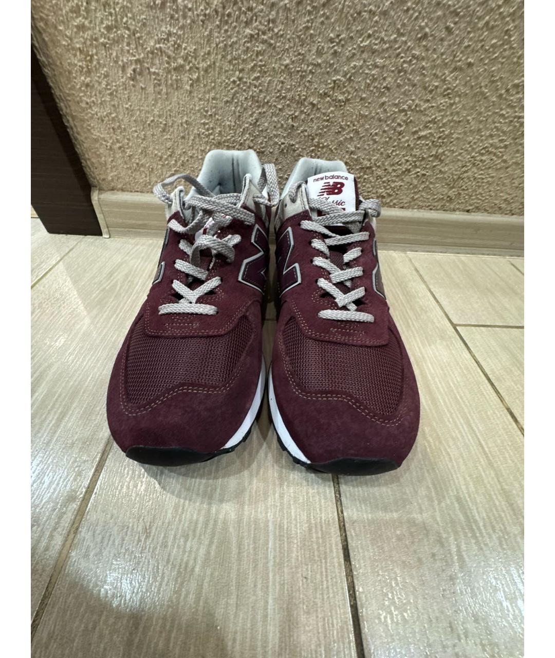 NEW BALANCE Бордовые низкие кроссовки / кеды, фото 2