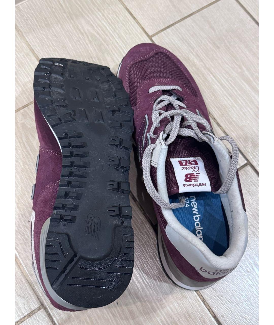 NEW BALANCE Бордовые низкие кроссовки / кеды, фото 5