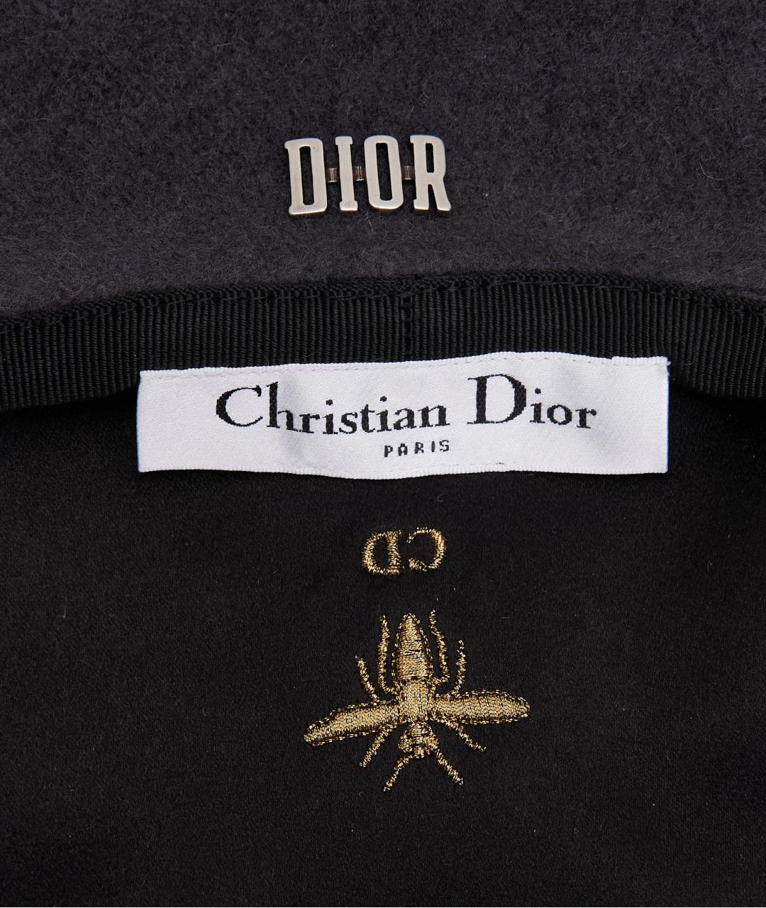 CHRISTIAN DIOR Черная кожаная кепка, фото 4