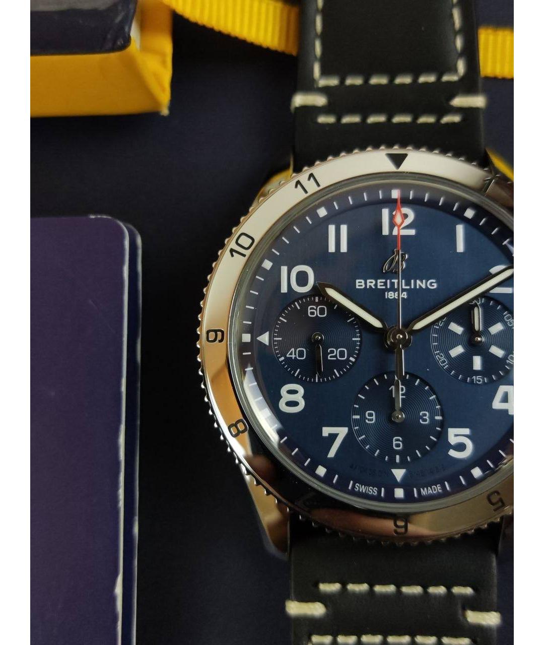 BREITLING Синие металлические часы, фото 4