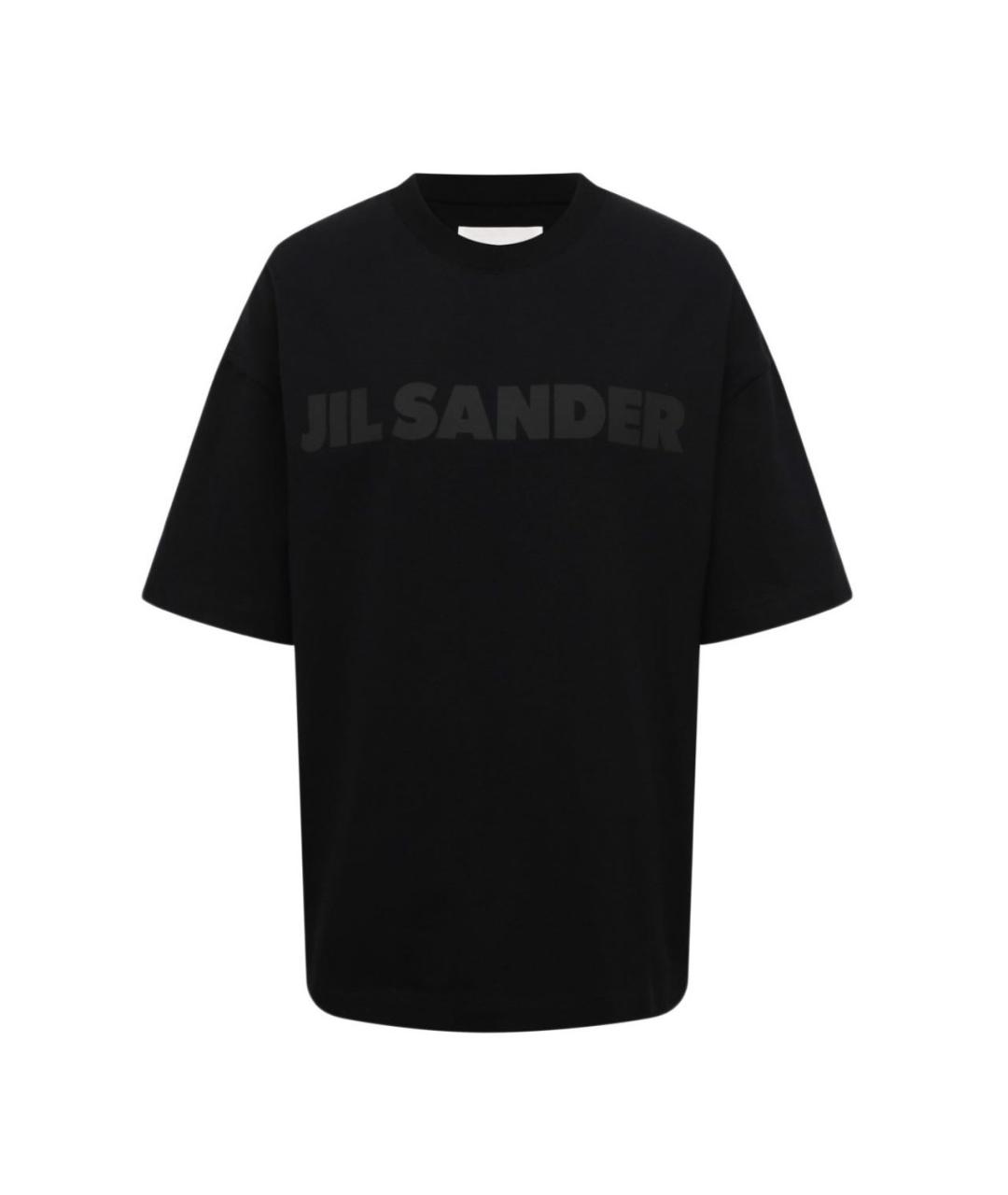 JIL SANDER Черная хлопковая футболка, фото 1