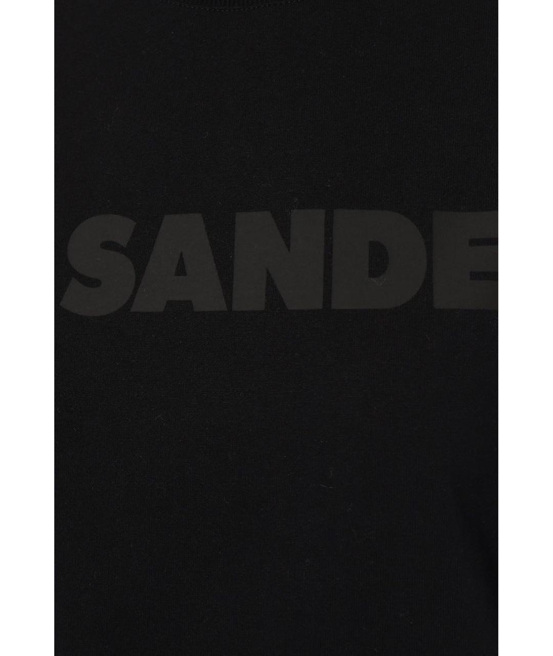JIL SANDER Черная хлопковая футболка, фото 4