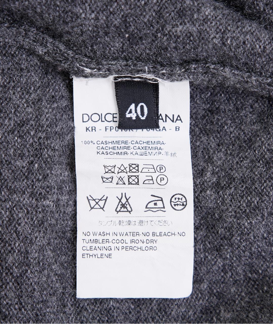 DOLCE&GABBANA Серый кашемировый джемпер / свитер, фото 4
