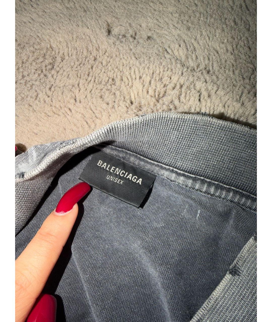 BALENCIAGA Мульти хлопко-льняная футболка, фото 3