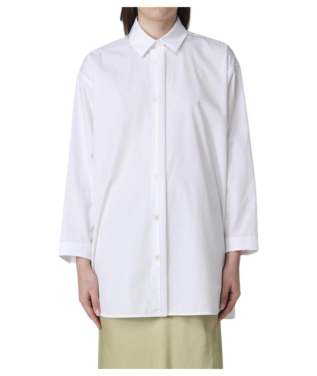 JIL SANDER Белая хлопковая рубашка, фото 1