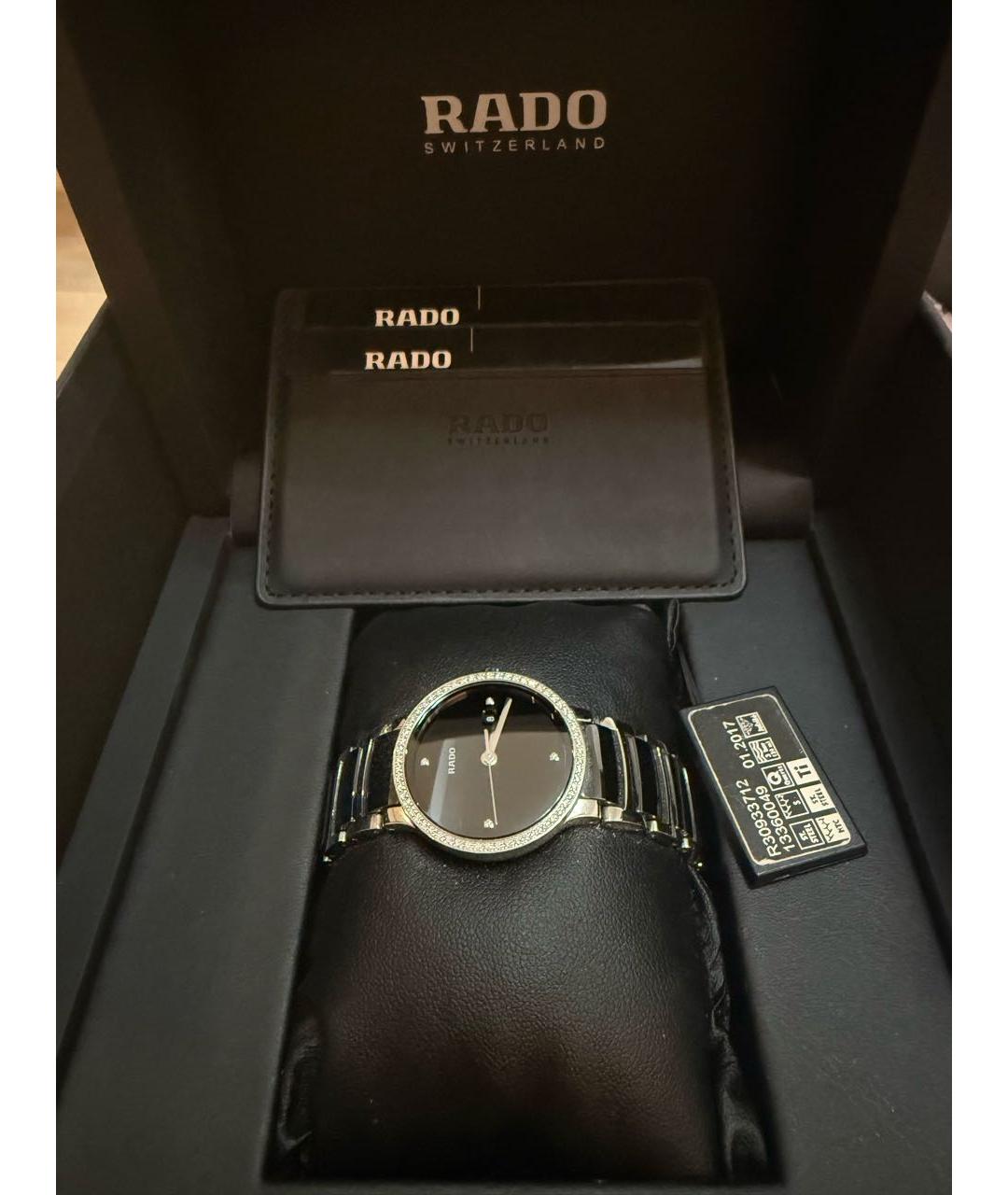 RADO Черные стальные часы, фото 5