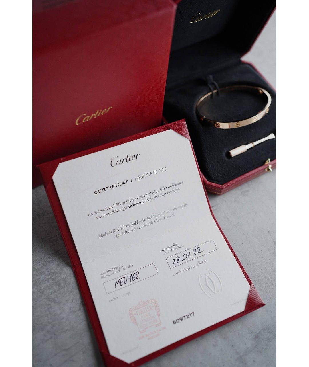 CARTIER Золотой браслет из желтого золота, фото 3
