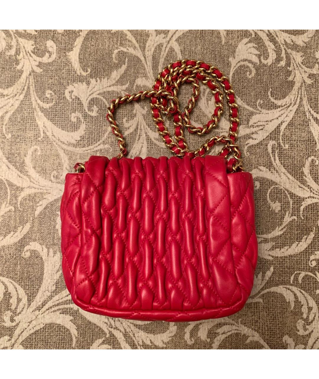 MOSCHINO Красная кожаная сумка через плечо, фото 3