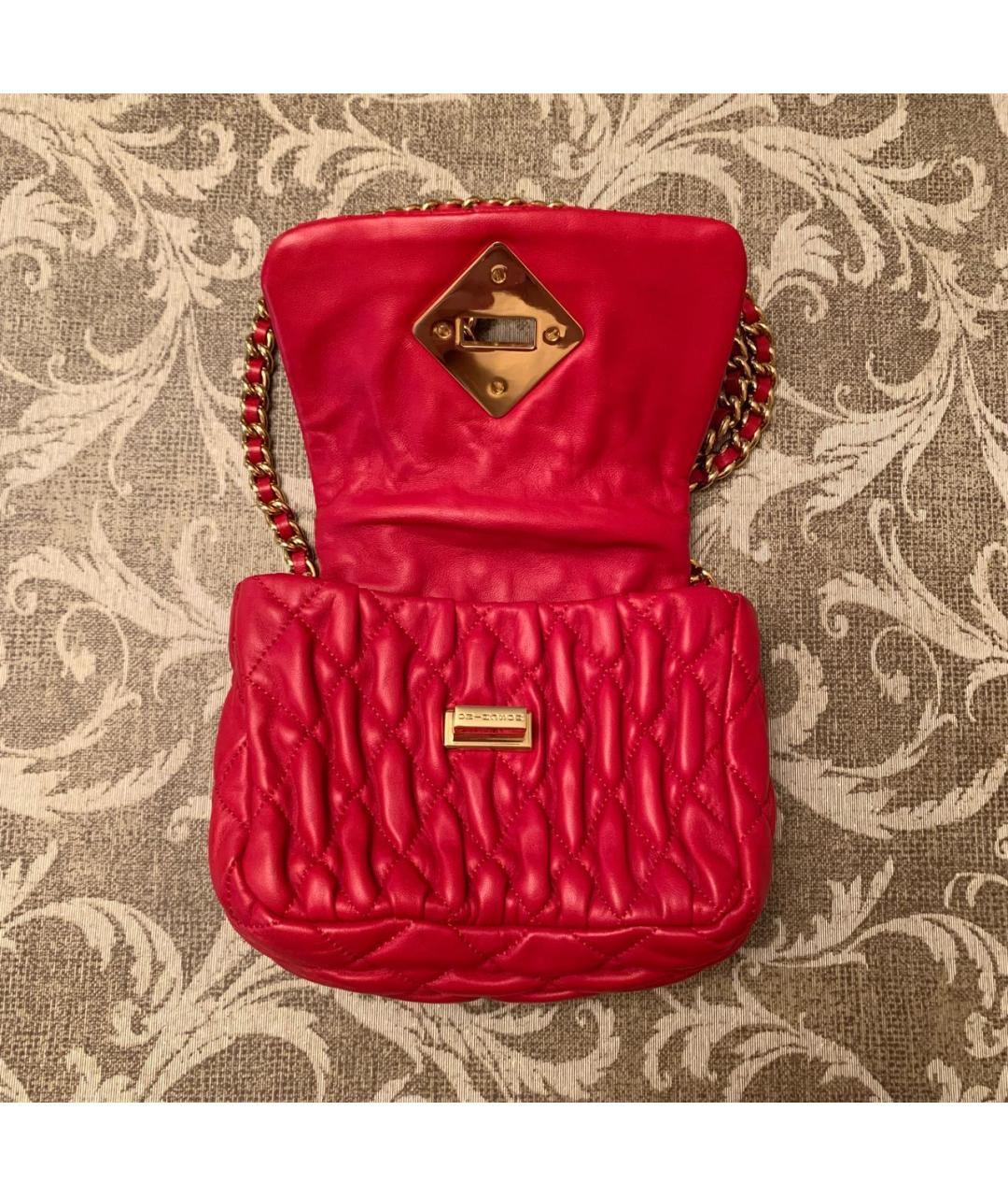MOSCHINO Красная кожаная сумка через плечо, фото 4