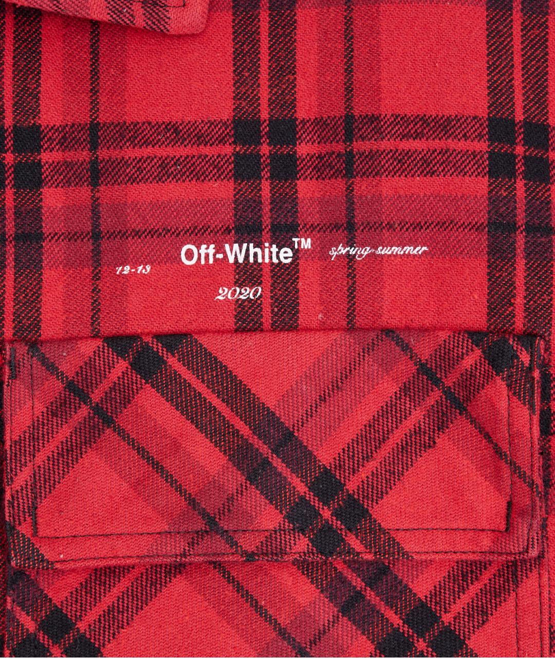 OFF-WHITE Красная хлопковая рубашка, фото 5