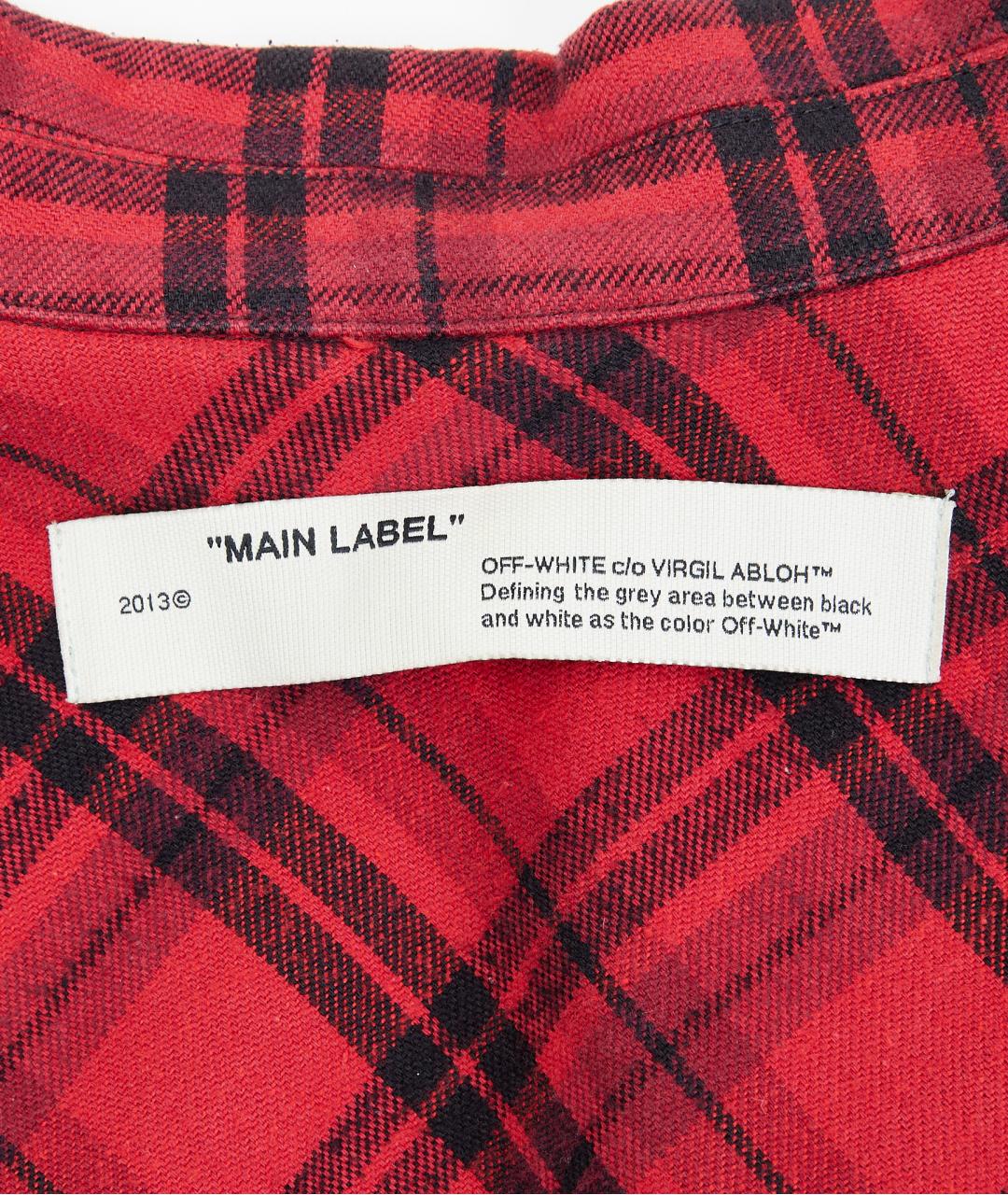 OFF-WHITE Красная хлопковая рубашка, фото 3