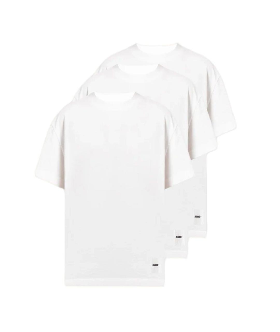 JIL SANDER Белая хлопковая футболка, фото 5