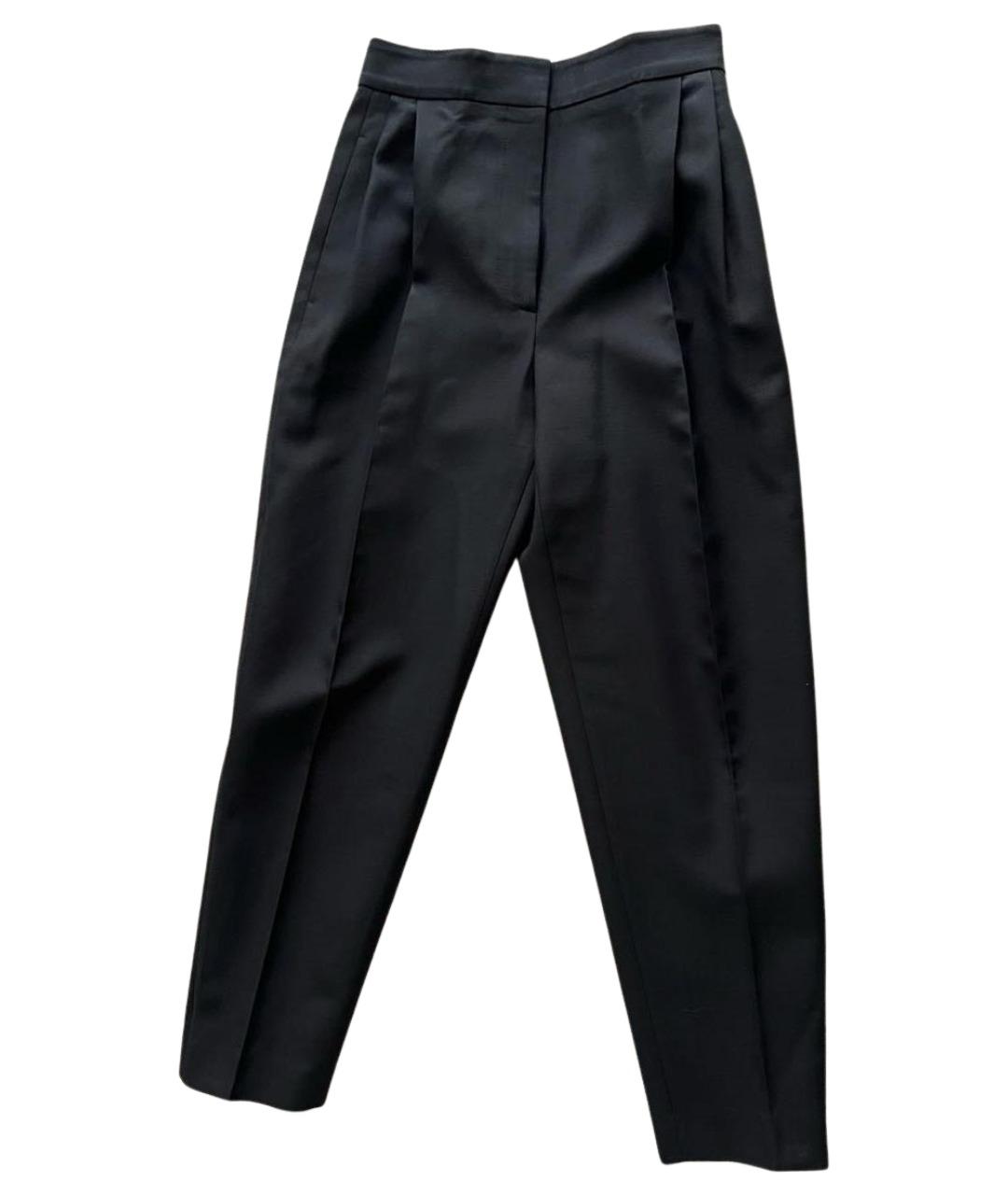 ALEXANDER MCQUEEN Черные хлопковые брюки широкие, фото 1