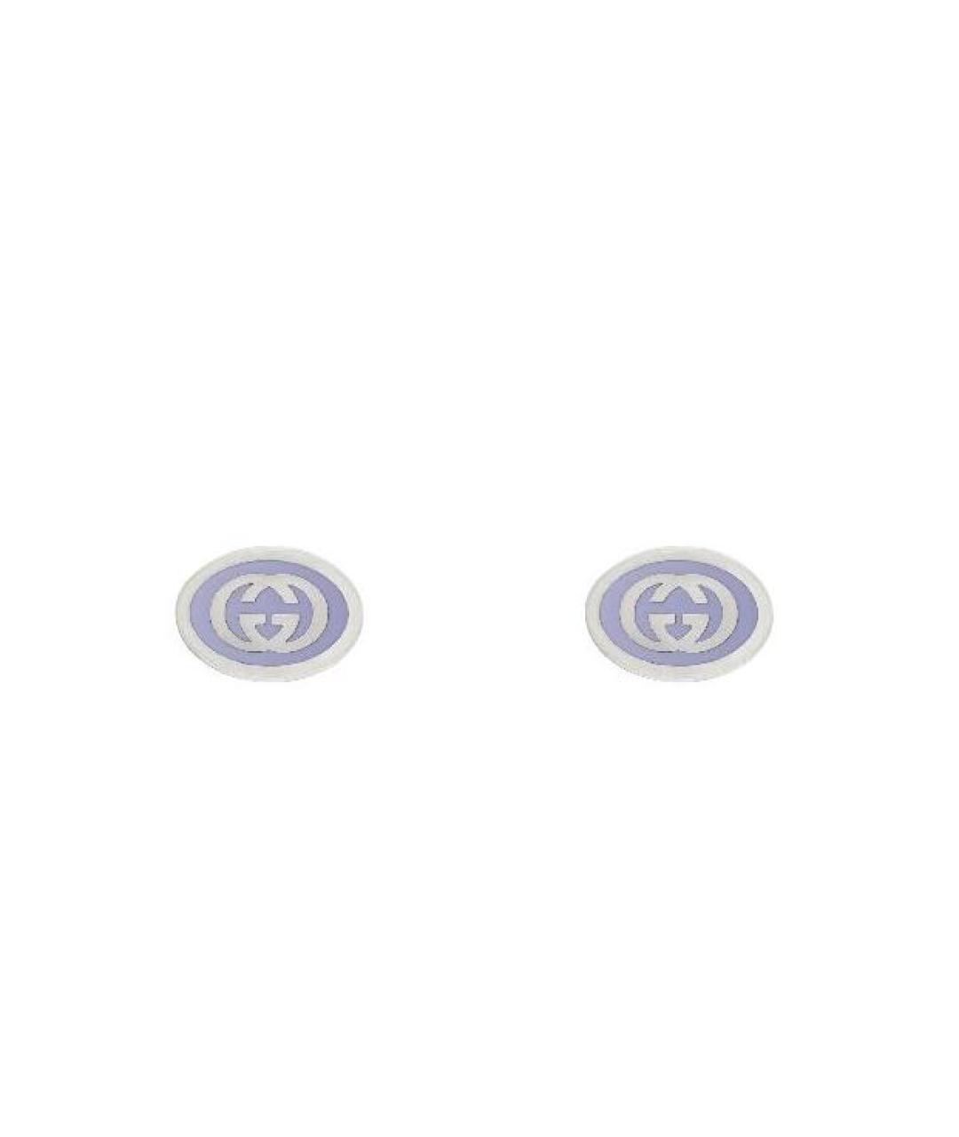 GUCCI Фиолетовые серебряные серьги, фото 1