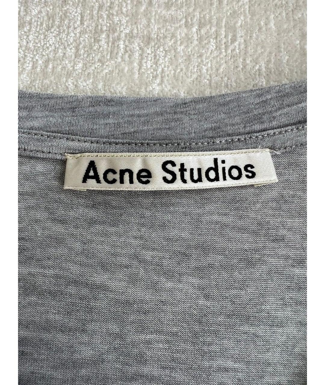 ACNE STUDIOS Серая футболка, фото 3