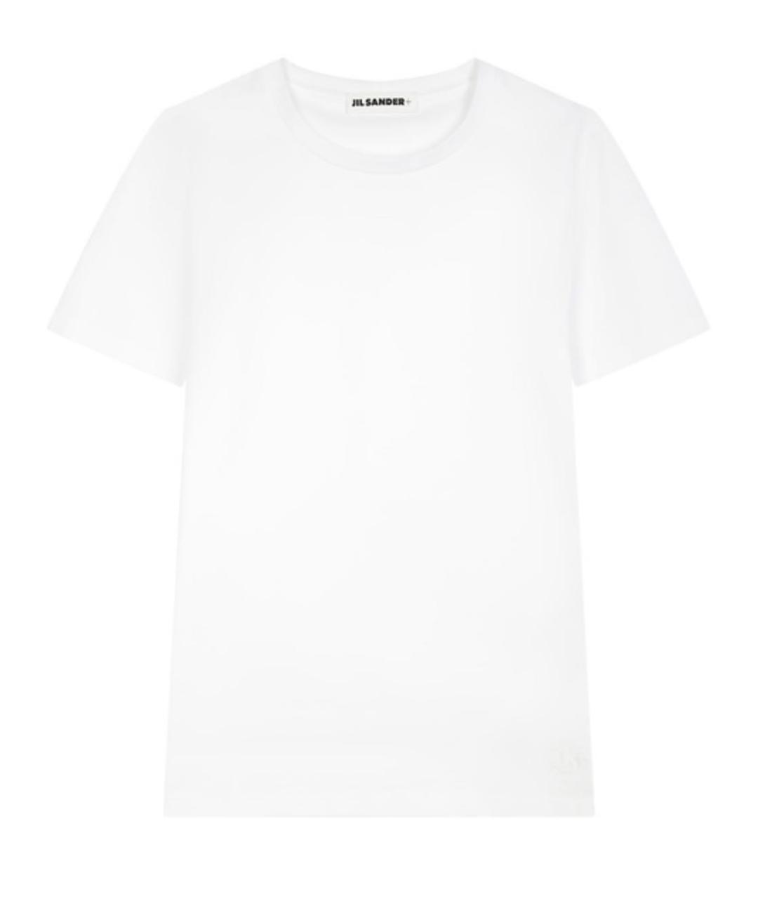 JIL SANDER Белая хлопко-эластановая футболка, фото 1