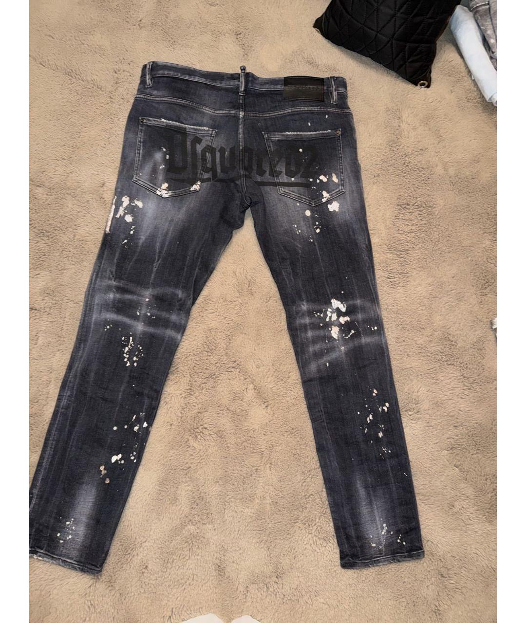 DSQUARED2 Черные хлопко-эластановые джинсы скинни, фото 2