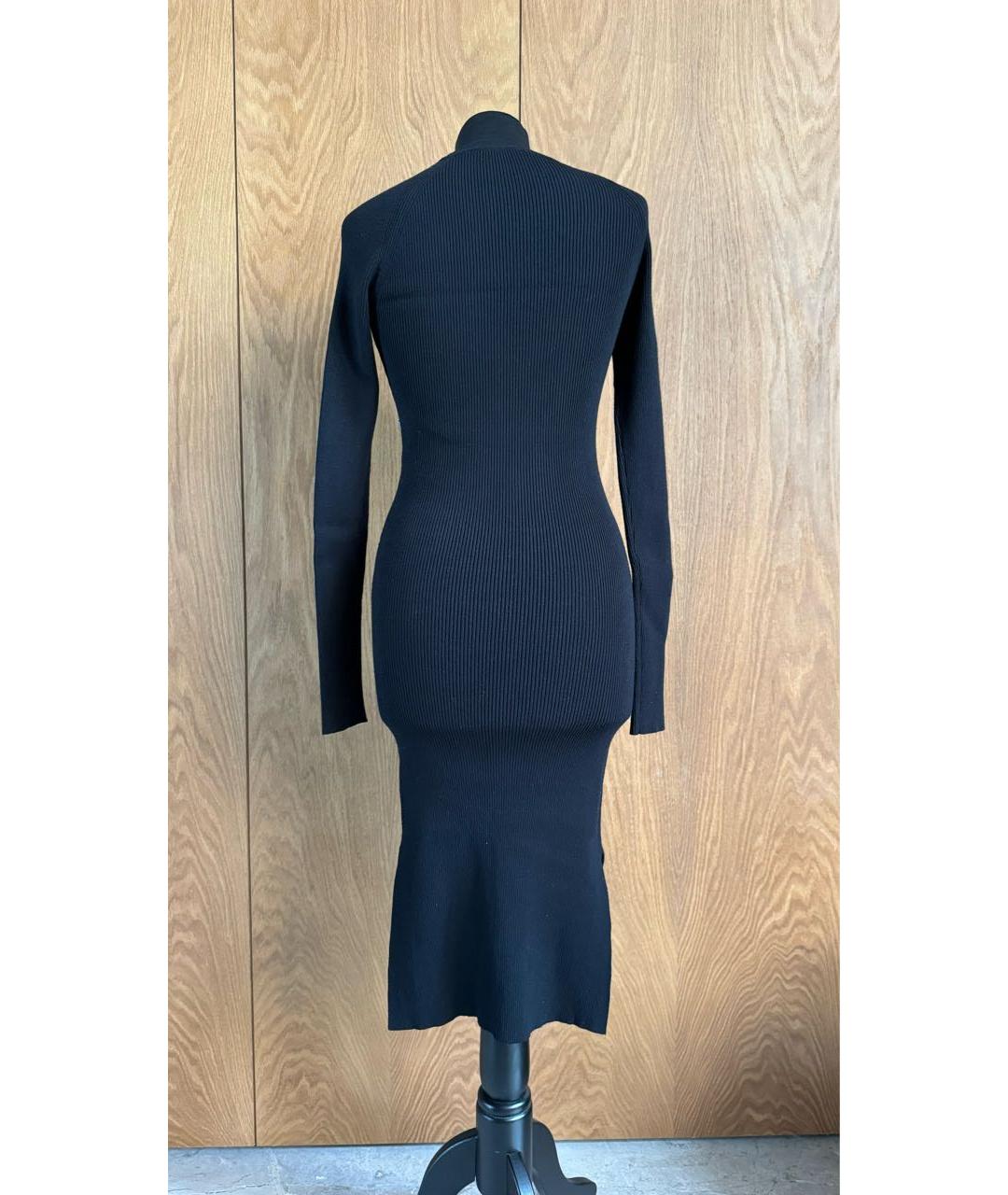 MUGLER Черное вискозное повседневное платье, фото 5