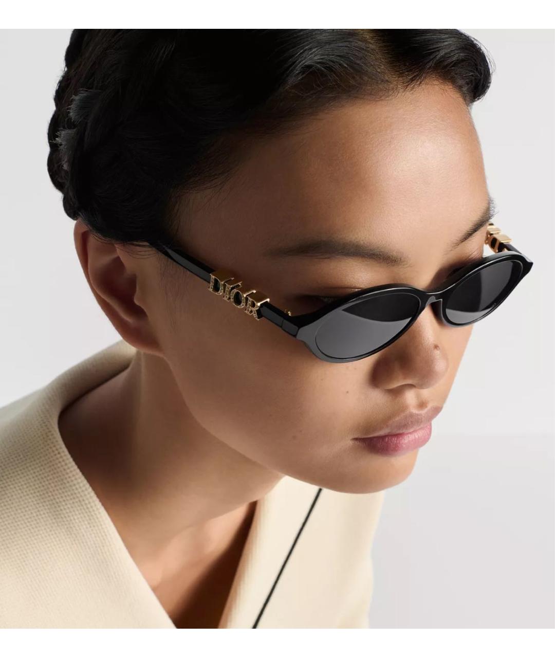 CHRISTIAN DIOR Черные пластиковые солнцезащитные очки, фото 7